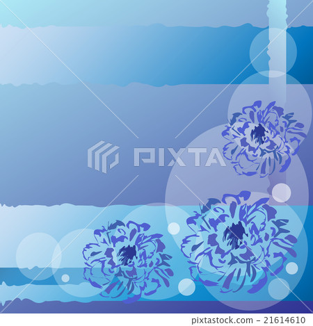 Blue abstract flower background - Stock Illustration [21614610] - PIXTA