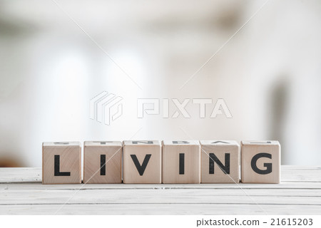 Cubes with the word living Cubes with the word living 21615203