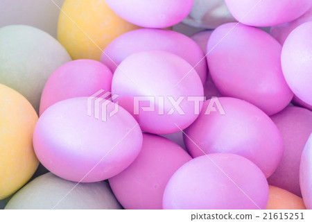 Pile of easter eggs in closeup Pile of easter eggs in closeup 21615251