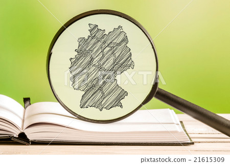 Germany information with a pencil drawing 21615309