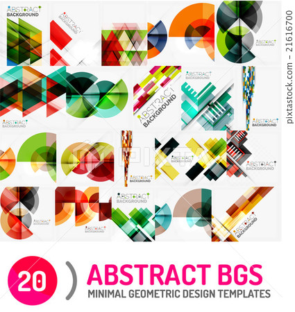 Set of geometric vector backgrounds 21616700