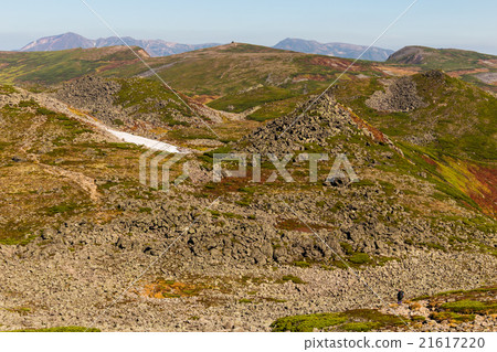 Mountaineers aiming for Asahidake. At Rockcade. September. 21617220