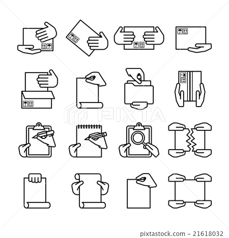 Flat style computer icon set isolated on white - Stock Illustration ...