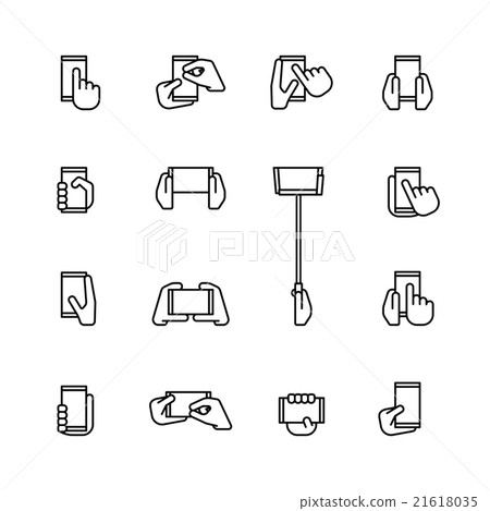 Flat style computer icon set isolated on white - Stock Illustration ...