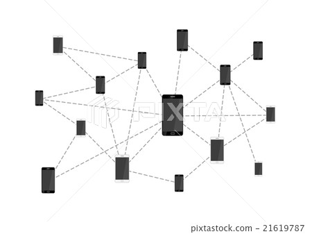 Many mobile phones connected in network isolated Many mobile phones connected in network isolated 21619787