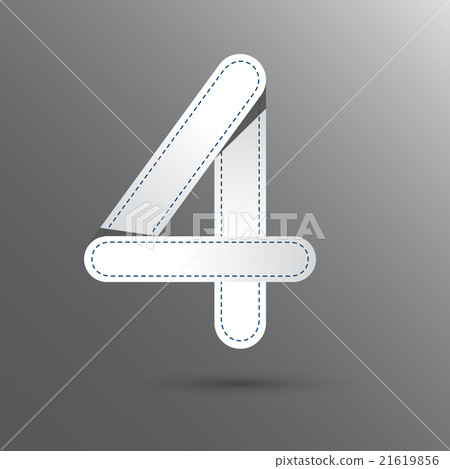Number Zero with white and gray color . Vector  21619856