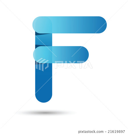 T font vector with blue color 21619897