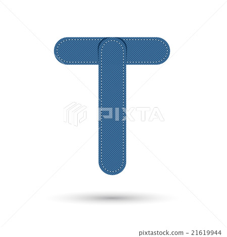 T font vector with blue color - Stock Illustration [21619944] - PIXTA
