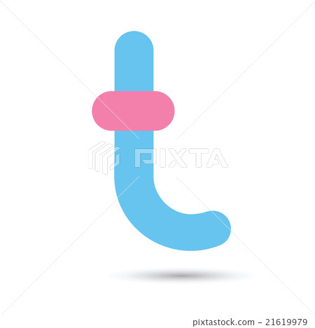 T font vector with blue color 21619979