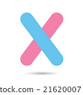 v font vector with blue and pink color  21620007