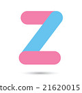 v font vector with blue and pink color  21620015