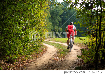 Rider on Mountain Bicycle it the forest 21620717
