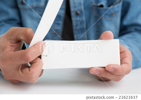 A man with a word book card 21621637