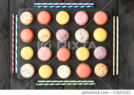 French delicious dessert macaroons 21623281