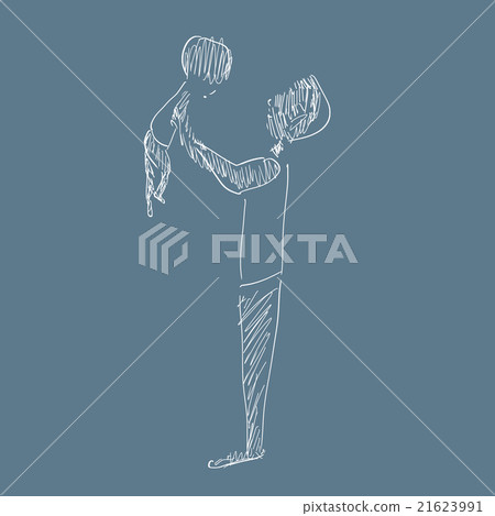 Father and baby child illustration image Father and baby child illustration image 21623991
