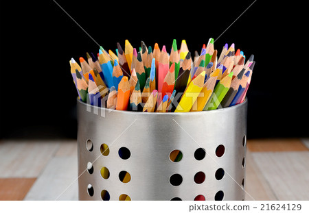 group of color pencils background 21624129