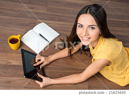 Top view photo of young business woman Top view photo of young business woman 21625685