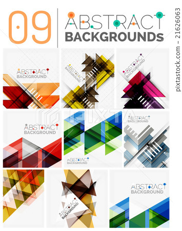 Collection of modern abstract square, triangle and - Stock Illustration ...