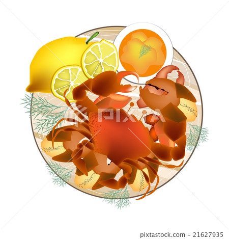 Steamed Crab with Lemon and Butter Sauce Steamed Crab with Lemon and Butter Sauce 21627935