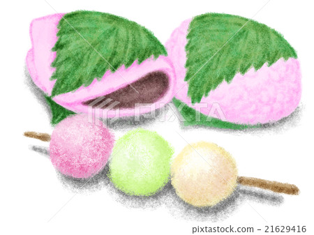Spring Japanese sweets 21629416
