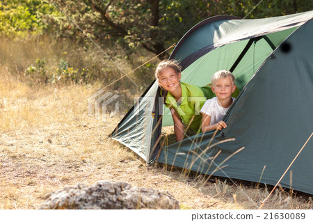 Children at the camping 21630089