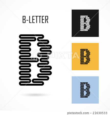 Creative B- letter icon abstract logo design 21630533