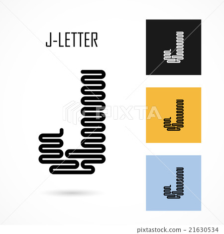 Creative J- letter icon abstract logo design 21630534