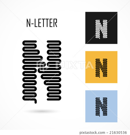 Creative N- letter icon abstract logo design  21630536