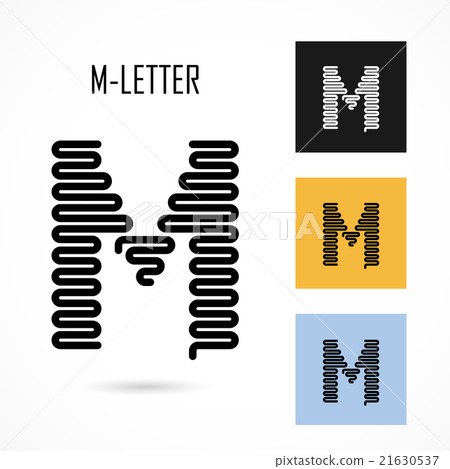 Creative M- letter icon abstract logo design 21630537