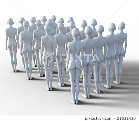 Female image White mannequins large perming3DCG illustration material Female image White mannequins large perming3DCG illustration material 21631430