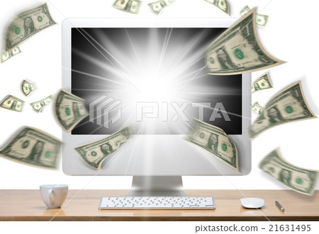 computer monitor and Money computer monitor and Money 21631495