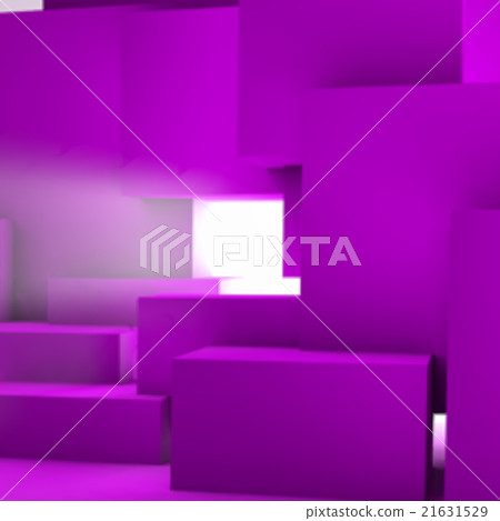 Abstract background with overlapping cubes 21631529