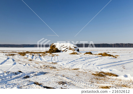 snow covered field  21632612