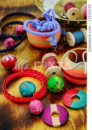 Colorful beads for bracelet 21633235