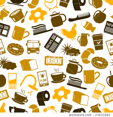 morning wake up theme color icons set eps10 - Stock Illustration ...