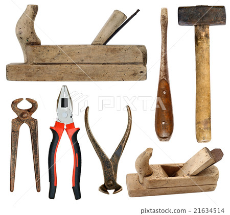 Hand tools on white background 21634514