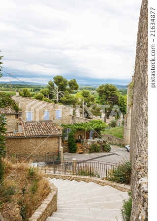 View on Provence village roof and landscape. View on Provence village roof and landscape. 21634877