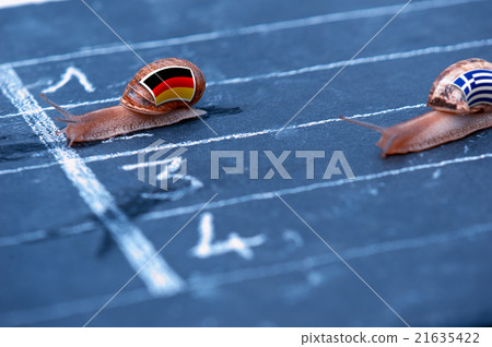 snails race metaphor about Germany against Greece snails race metaphor about Germany against Greece 21635422