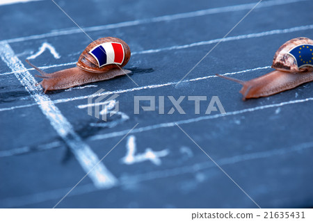 snails race metaphor about France against Europe 21635431