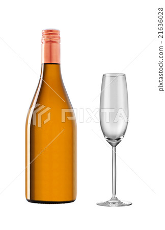 glass of champagne and bottle glass of champagne and bottle 21636028
