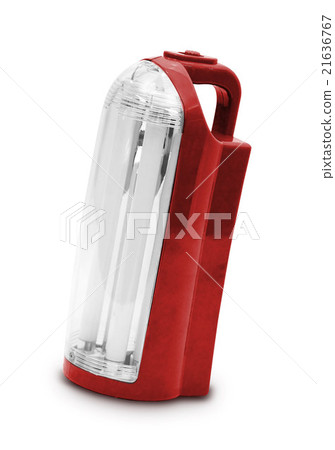 Red electrik latern on white background 21636767