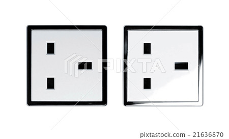 North American white electric wall outlet  21636870