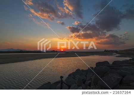 sunset at river sunset at river 21637164