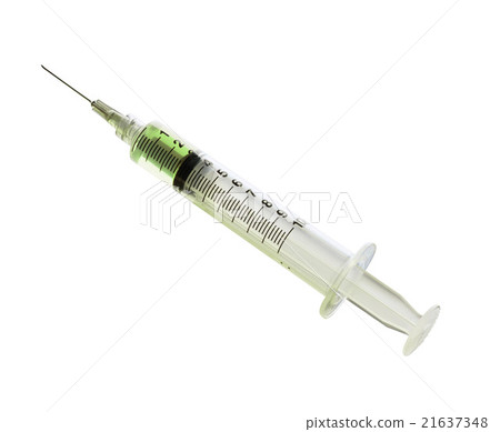 Glass syringe isolated on white Glass syringe isolated on white 21637348