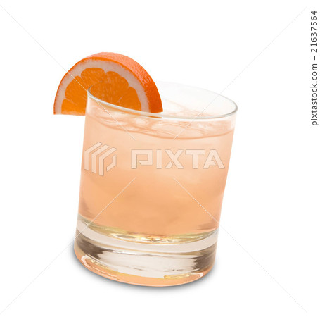 cocktail in glass isolated on white background cocktail in glass isolated on white background 21637564