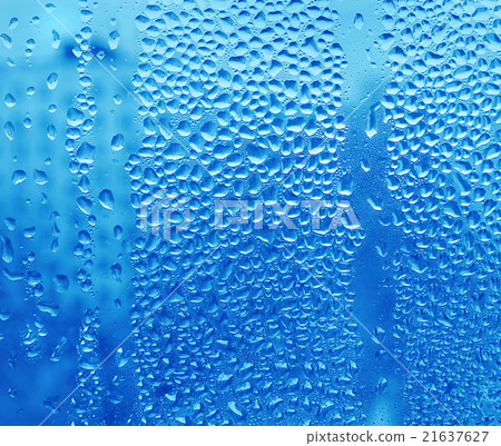 Water drops on glass Water drops on glass 21637627