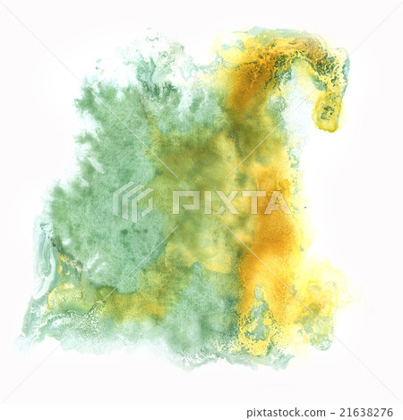 ink splatter watercolour dye liquid yellow green 21638276