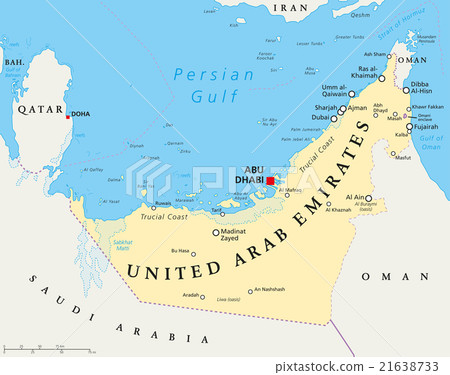 UAE United Arab Emirates Political Map UAE United Arab Emirates Political Map 21638733
