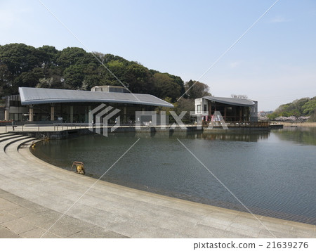 Sendagori Ike (Park Center and Cafe Terrace) spreading in Matsudo City's "Forest and Plaza in the 21st Century" 21639276