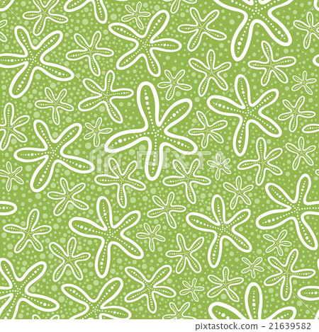 Shell seamless pattern on spotted background.  21639582
